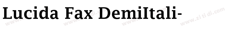 Lucida Fax DemiItali字体转换